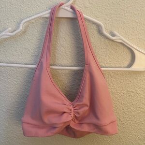 BuffBunny Soft Pink Halter Sports Bra